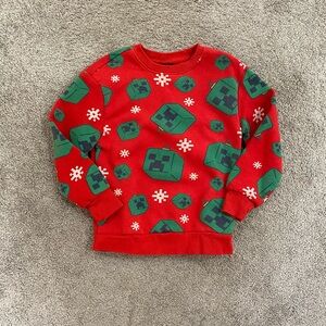 Boys Minecraft Fleece Sweater size XS 4/5